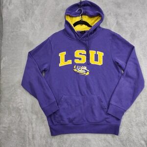 LSU Tigers Colosseum Men's S Pullover‎ Hoodie Jacket Contrast Hood Fleece